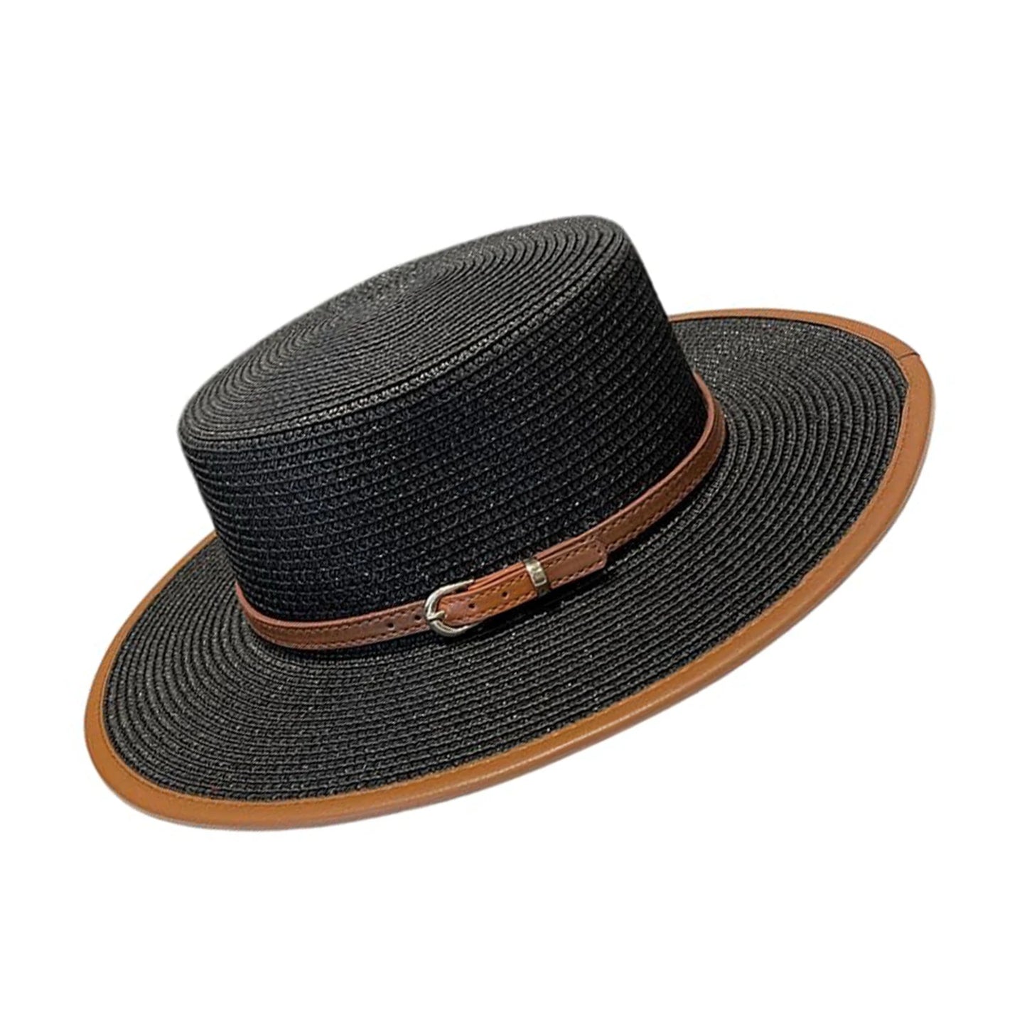 Chapéu de Palha Vintage Respirável para Praia e Sol Feminino