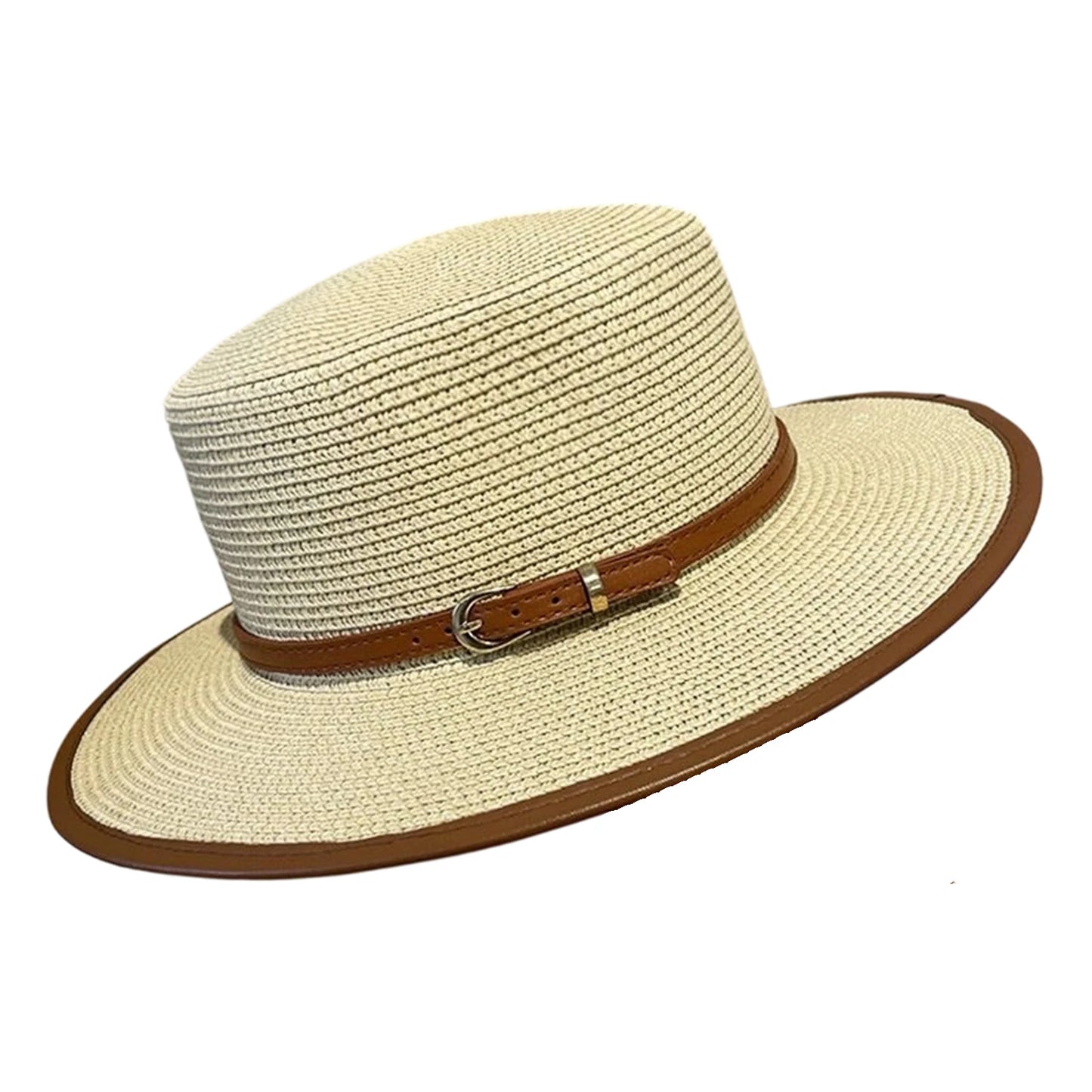Chapéu de Palha Vintage Respirável para Praia e Sol Feminino