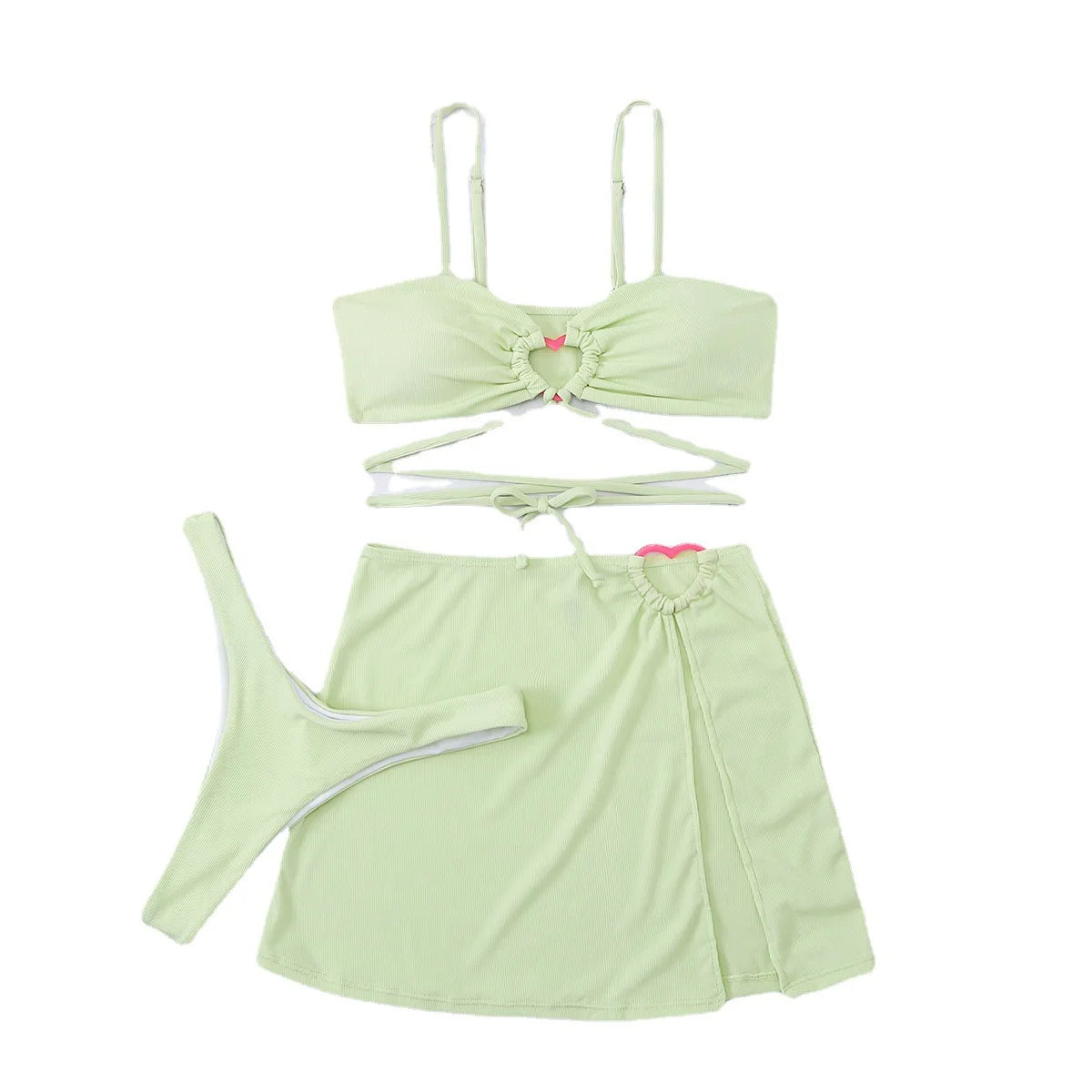 Biquíni tanga brasileiro com saia feminina, roupa de banho sexy, maiô acolchoado feminino, roupa de praia push up, roupa de banho de verão 2022