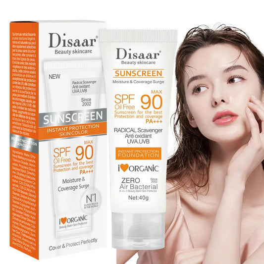 Protetor solar corporal facial à prova d'água spf 90 + uv creme solar protetor solar creme protetor de pele anti sol facial creme de proteção à beira-mar