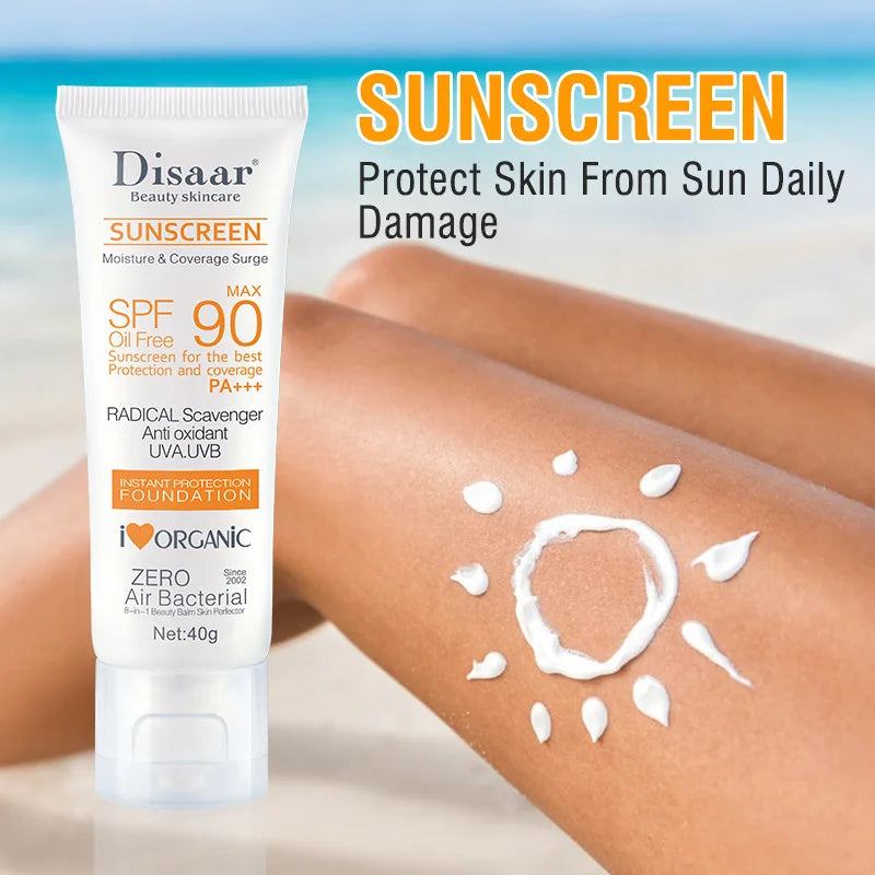 Protetor solar corporal facial à prova d'água spf 90 + uv creme solar protetor solar creme protetor de pele anti sol facial creme de proteção à beira-mar