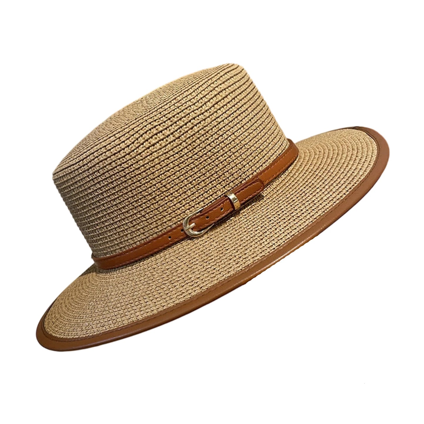 Chapéu de Palha Vintage Respirável para Praia e Sol Feminino