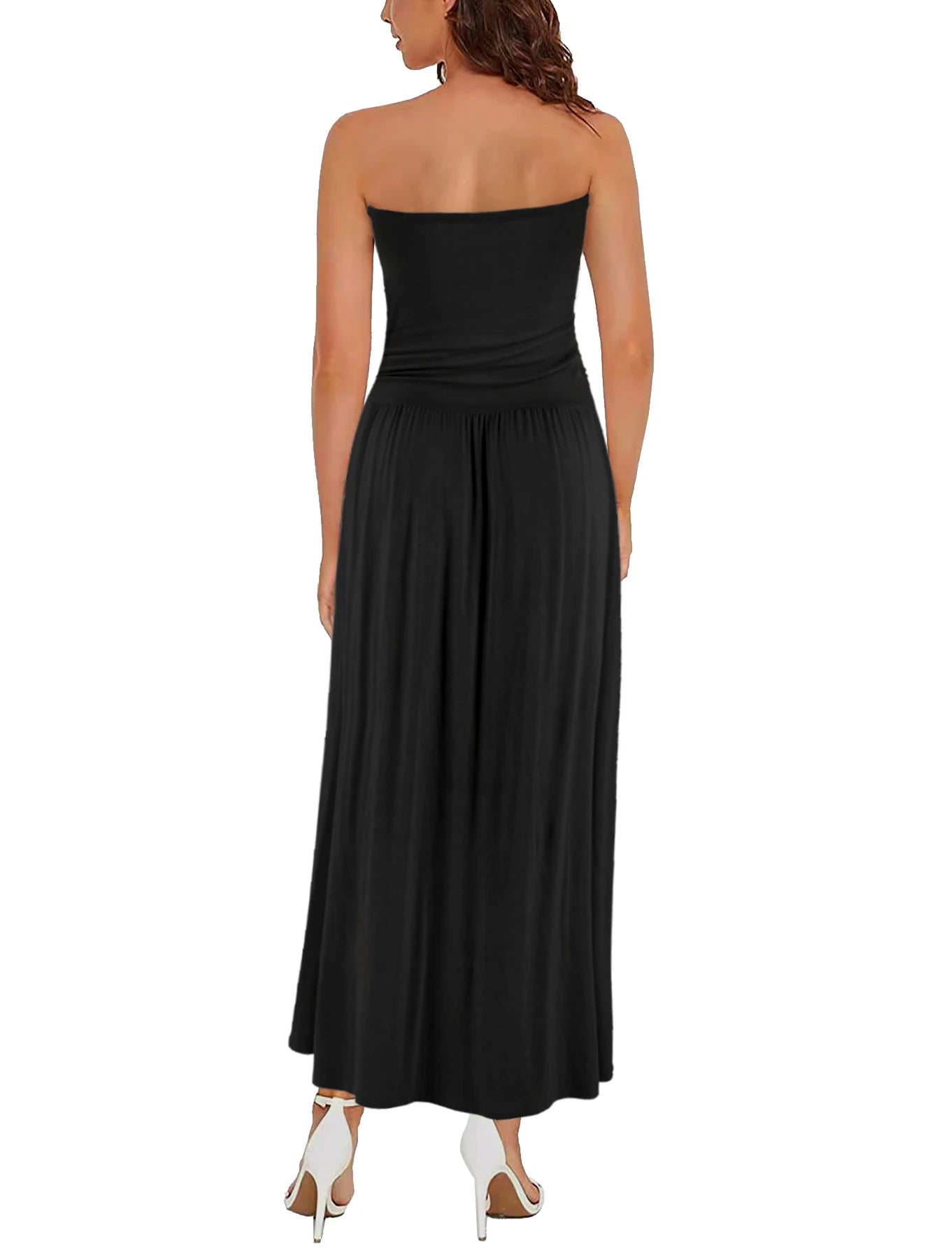 Vestido Longo Atenas Cai-Cai com Cinto