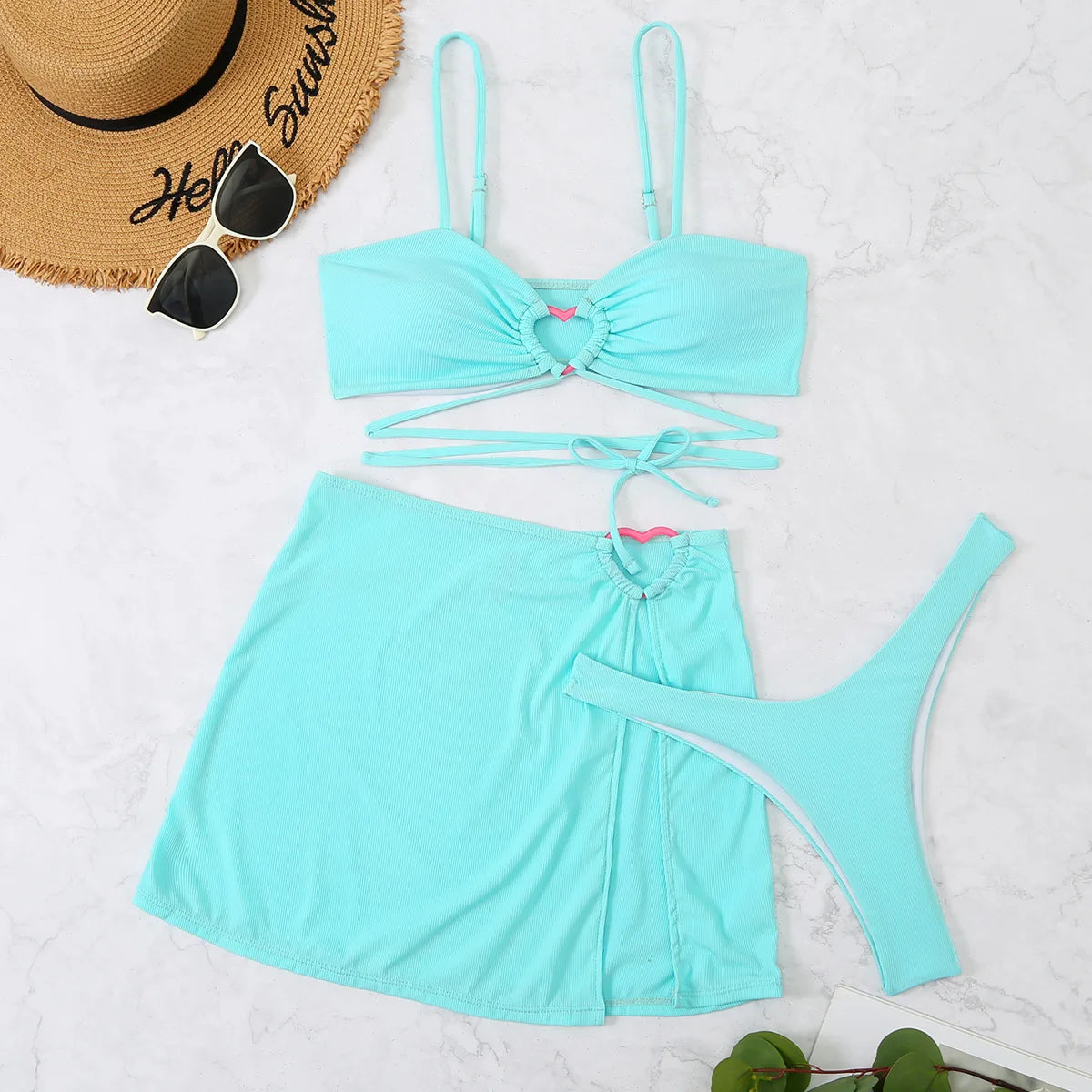 Biquíni tanga brasileiro com saia feminina, roupa de banho sexy, maiô acolchoado feminino, roupa de praia push up, roupa de banho de verão 2022